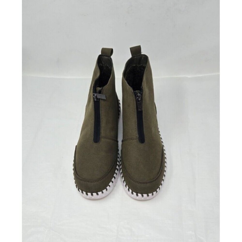 Ilse Jacobsen Tulip Zip Ankle Boots 6071 Deep Olive 40 US 9 - Picture 3 of 10